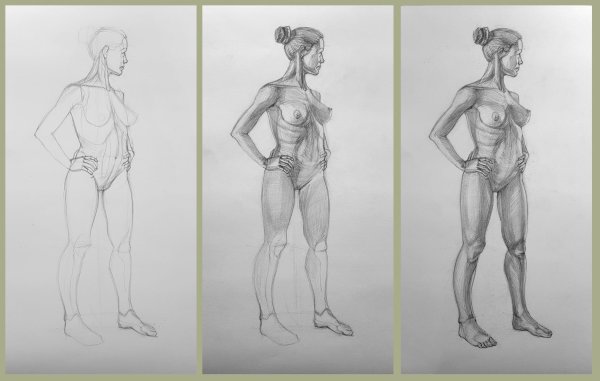 Рисование фигуры человека в движении