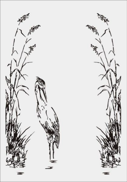 Камыши карандашом