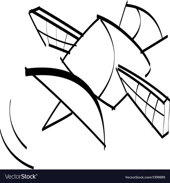 Спутник графический рисунок