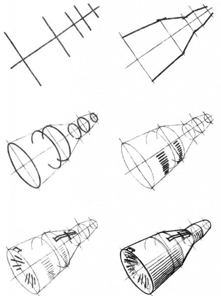 Космический корабль карандашом