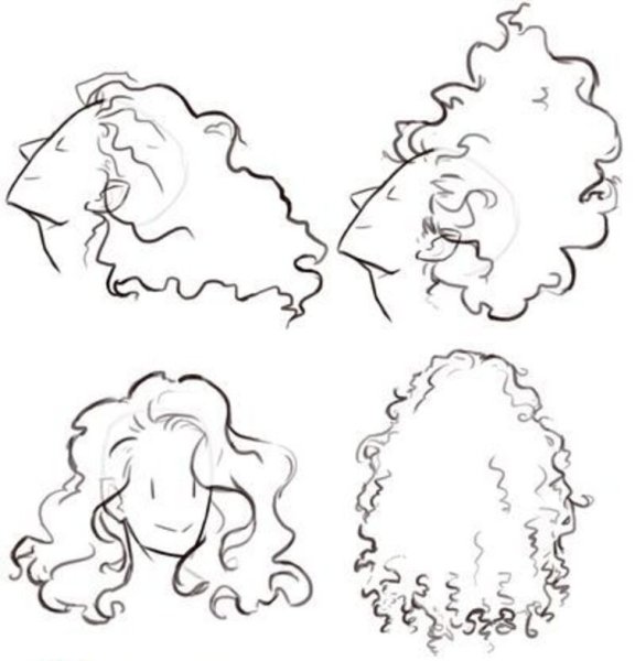 Референсы кудрявых волос