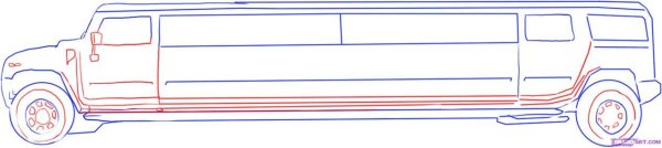 Раскраска лимузин Хаммер