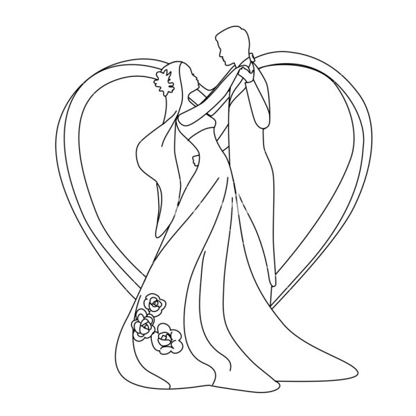 Свадьба рисунок карандашом для срисовки