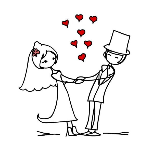 Рисунок молодоженов