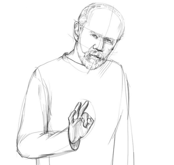 Нарисовать старика