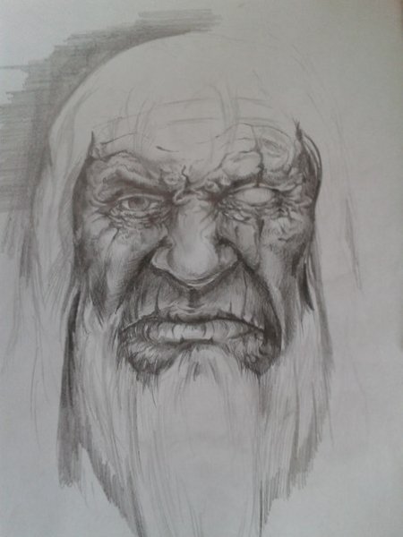 Старичок карандашом