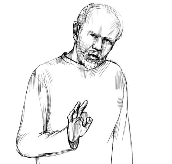 Старик для срисовки