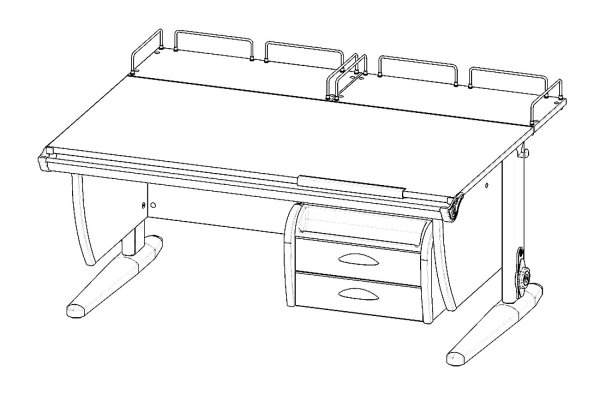 Раскраска парта и стул