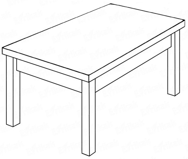 Раскраска парта и стул