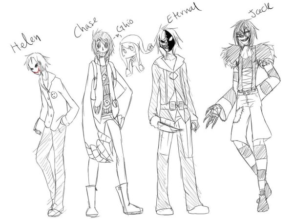 Нарисовать Джеффа убийцу поэтапно