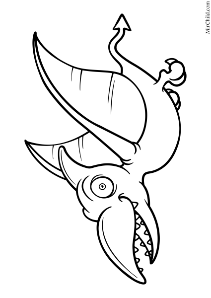 Птеранодон раскраска