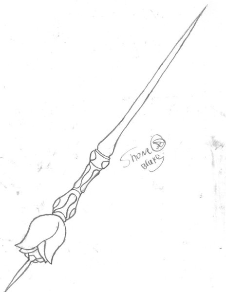 Как нарисовать кинжал карандашом