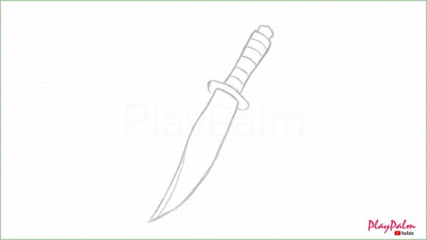 Рисунки карандашом лёгкие кинжал