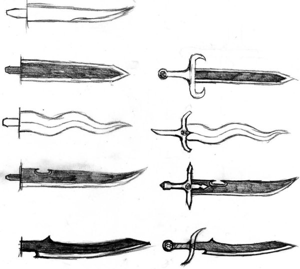 Кинжал срисовать