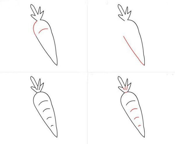Как нарисовать морковку