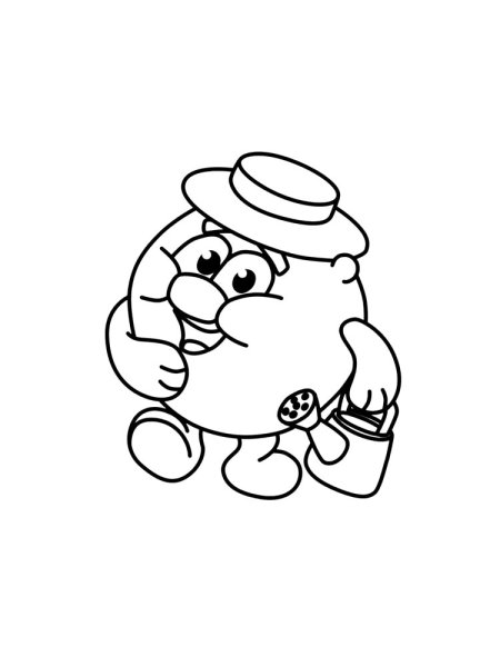 Раскраски Смешарики на огороде у Копатыча