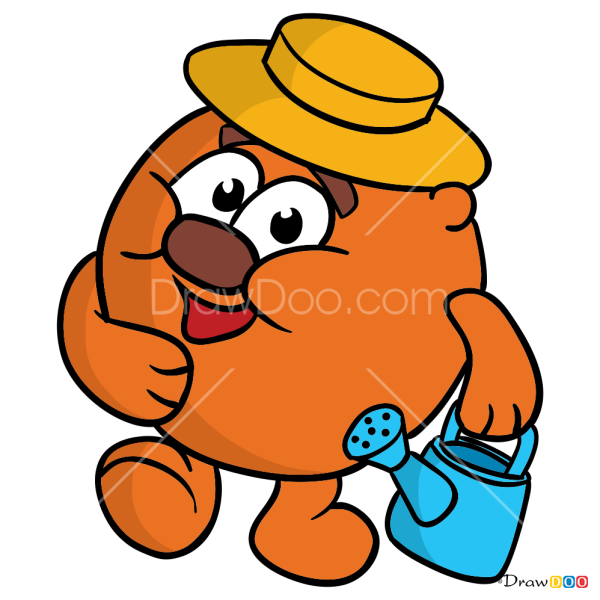 Копатыч из смешариков нарисовать