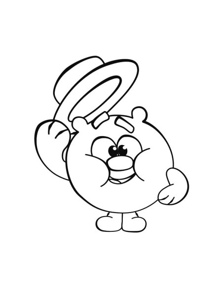 Смешарики разукрашка