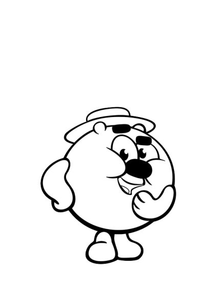 Смешарики раскраска Копатыч