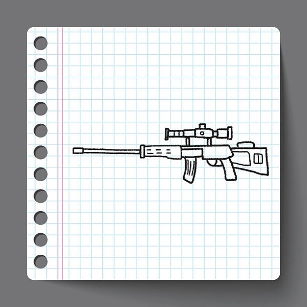 Винтовки рисунком в клетку