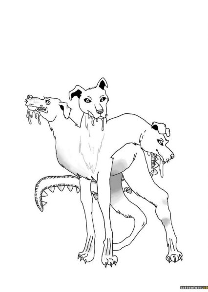 Цербер рисунок