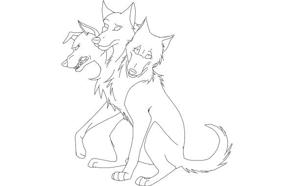 Цербер раскраска