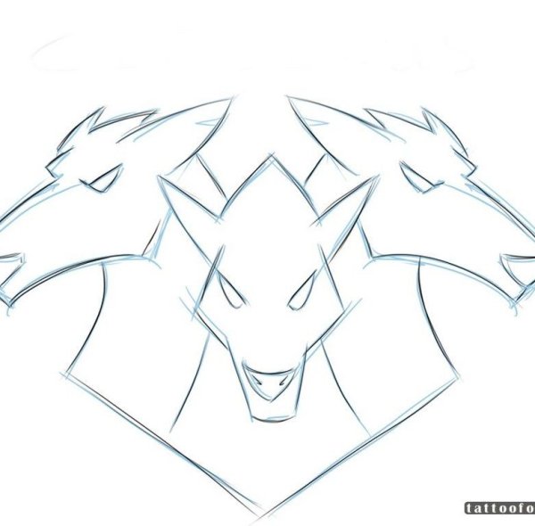 Цербер нарисовать