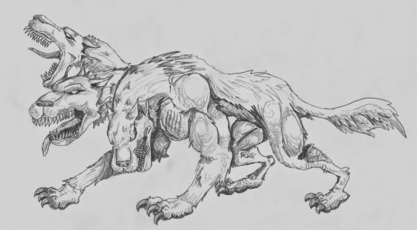 Цербер рисунок