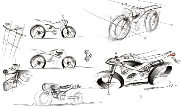 Туториал по рисованию мотоцикла