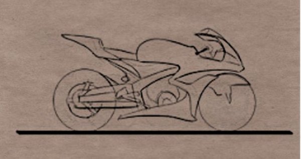 Мотоцикл рисунок поэтапно