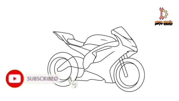Картинка мотоцикл рисунок карандашом
