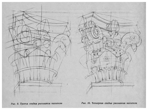 Коринфская Капитель Академический рисунок