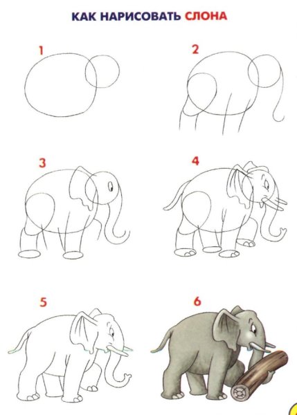 Поэтапное рисование сл