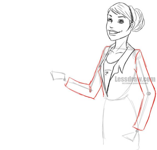 Рисунок учительницы карандашом