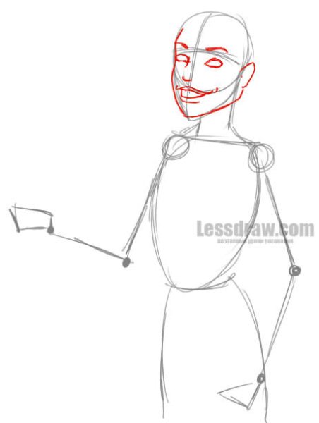 Рисунок учителя поэтапно