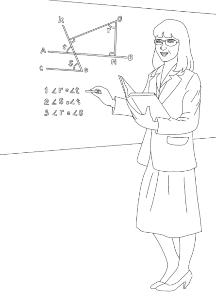 Учитель рисунок раскраска