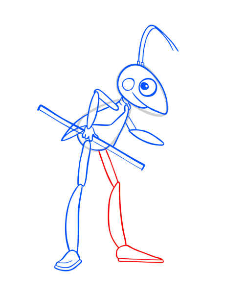 Нарисовать кузнечика карандашом