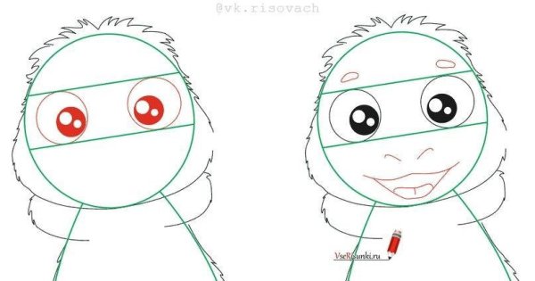 Как нарисовать Лунтика и его друзей поэтапно