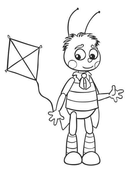 Лунтик пчелёнок раскраска