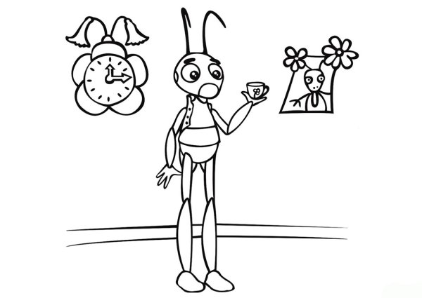 Разукрашка Лунтик и Кузя