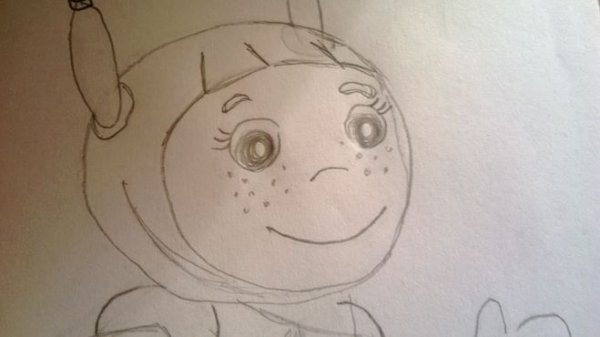 Кузнечик Кузя из Лунтика раскраска