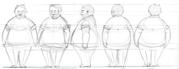 Толстый человек референс