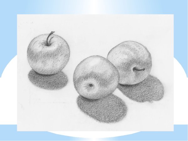 Фрукты карандашом