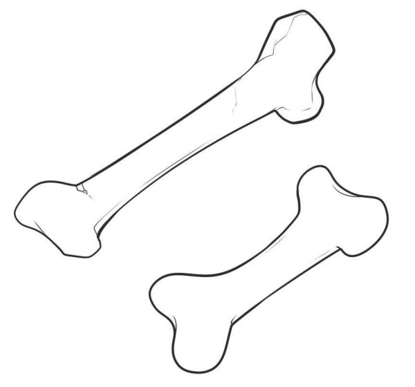 Косточка трафарет