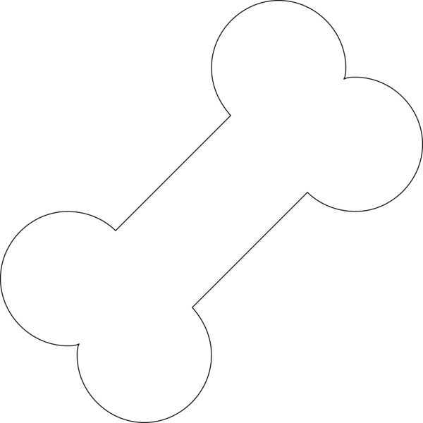 Трафарет косточки для собаки