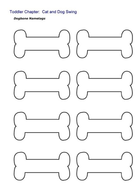 Трафарет косточки для собаки