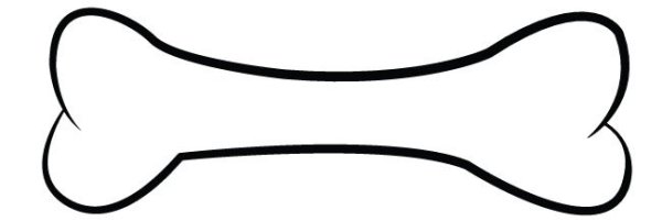 Трафарет косточки для собаки