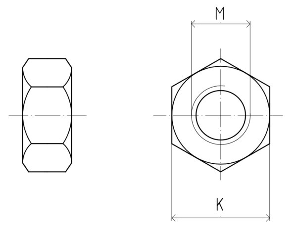 Гайка din934 м16 чертеж