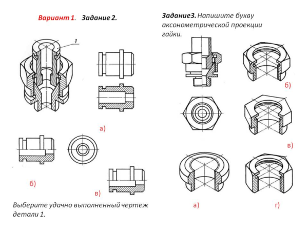Аксонометрия гайки