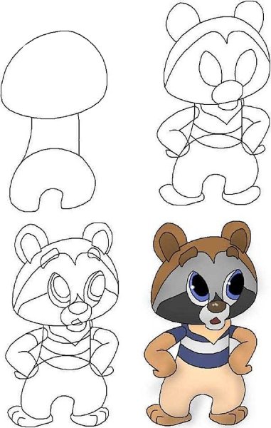 Рисование мультяшных персонажей